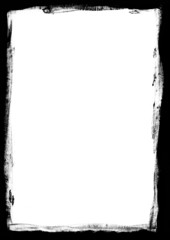 Border of paint strokes  on an isolated background