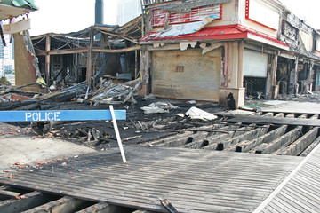 A fire destroyed five stores on the Atlantic City Board Walk