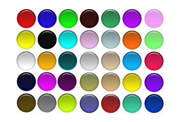 Bottoni stile Aqua rotondi