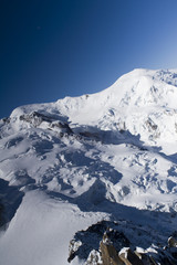 View of Mont Blanc mountain range from Aiguille Du Midi