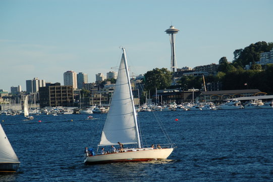 Sailboat and Space Needle