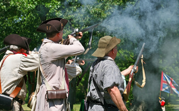 The enactment - The Battle of Monmouth in New Jersey