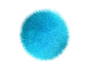blue fur ball (hair)
