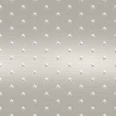 a large sheet of brushed metal with stars embedded on it