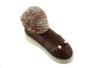 Cute and yummy handmade snail chocolate.