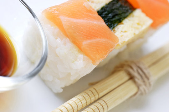 nigirizushi with salmon ,sushi
