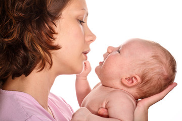 Happy mother with baby