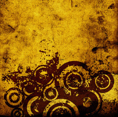 grunge circles illustration; design elements