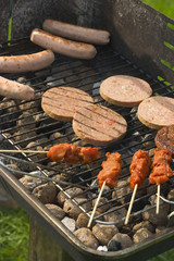 meat on the barbecue