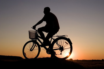 Obraz na płótnie Canvas Biker silhouette