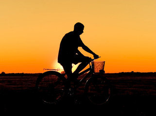 Fototapeta na wymiar Biker silhouette