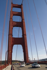 Golden Gate Tower with cars