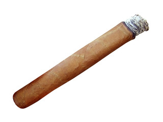 The Havana cigar of handmade isolated on white background