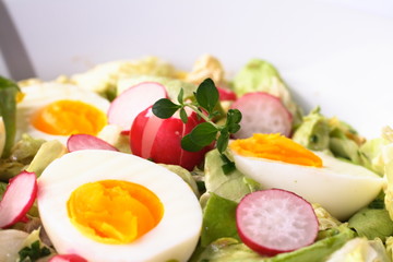 Salad with eggs