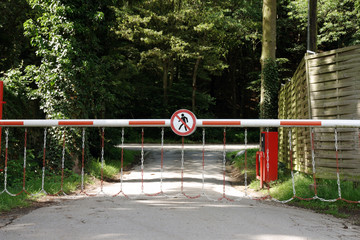 red/white barrier