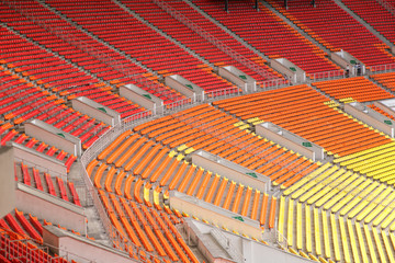 Naklejka premium empty stand on the sport arena