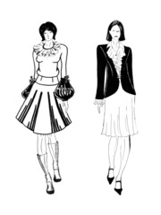 Two drawn models