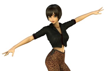 Brunette Manga Girl 1