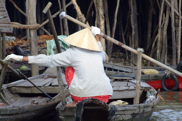 Barque sur le Mekong, Vietnam