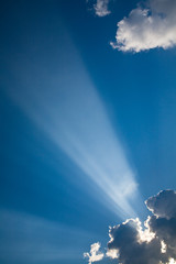 Blue skys clouds and sunbeams #2