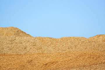 Pile of wood chips