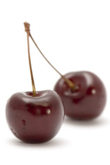 series object on white - food cherry