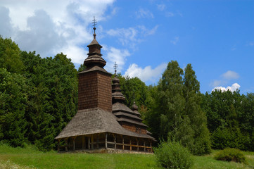 western Ukrainian wooden church