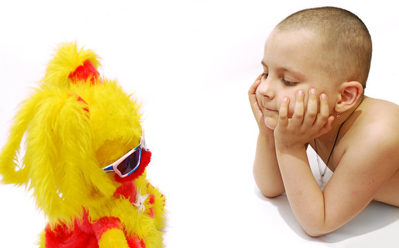 Kid playing lovley toy