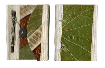a notebook made of natural materials 