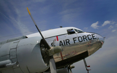 Fototapeta na wymiar Old Us Airforce Flight