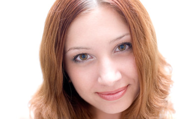 Obraz premium Pretty brunette #1. Close-up