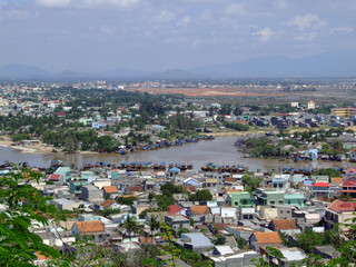 Fototapeta na wymiar Vue panoramique de Panthiet, Vietnam