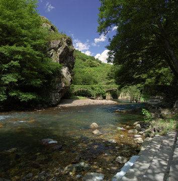Leitza river in Leitzaran Valley, Spain
