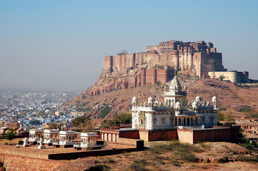 Le Mehrengar et le cenotaph de Jodhpur