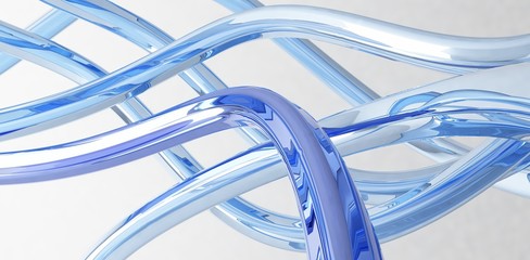 gebogene stäbe blau