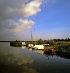 norfolk broads east anglia national park england uk 