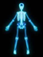 leuchtendes skelett