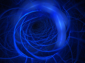 Blue swirling background with depth