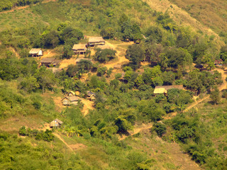 Village de minorite ethnique Lahu, Thailande