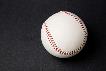 a Baseball close up shot
