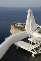 santorini house villa patio deck with view incredible greece