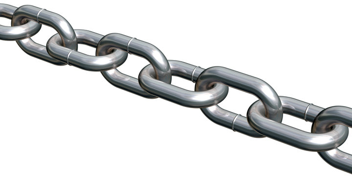 Close view of a straight chain