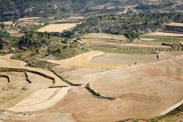 Country and mountain in Titanguas, Valencia. Spain.