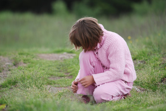 little girl crying