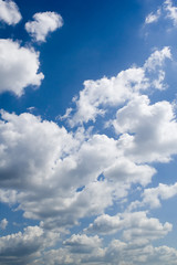 leaden clouds. grey clouds and blue sky