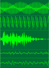 Sound waves  - vector illustration - 3801919