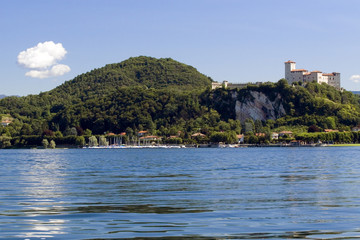Maggiore lake in Italy (environs of Arona)