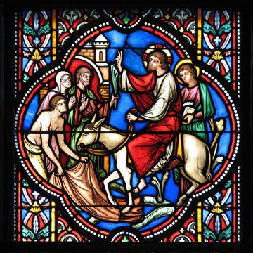 bruxelles - cath&eacute;drale saint michel - vitrail