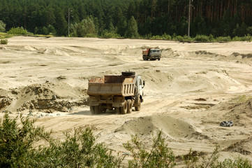 Open cast mine pit