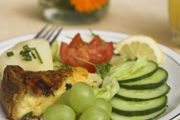 Quiche and Salad